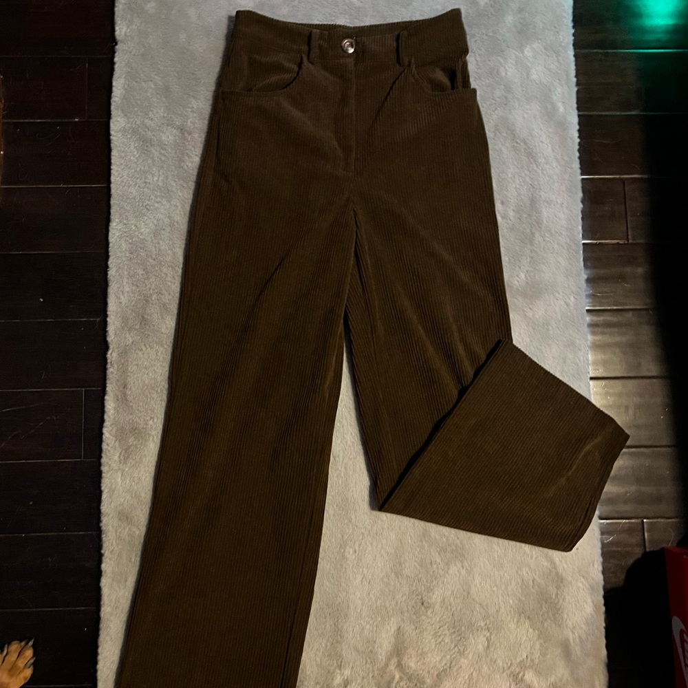 Brown Corduroy Long Pants